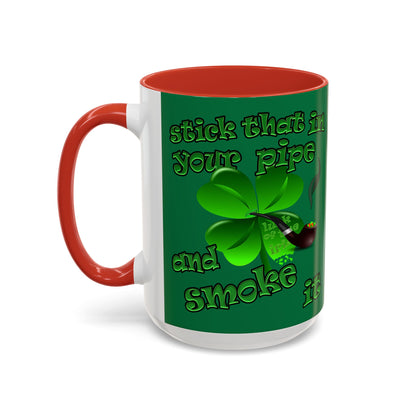 celtics logo - Accent Mug (dark green)