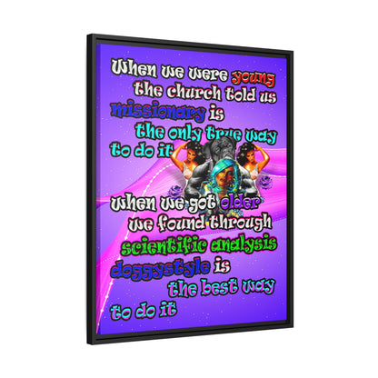 doggystyle - framed canvas art (purple-pink wave)