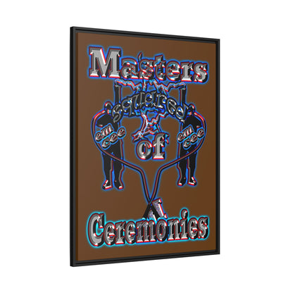 em cee squared - framed canvas art (brown)