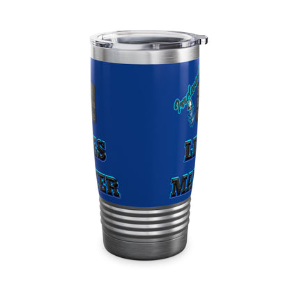 irrelevant - Ringneck Tumbler, 20oz (dark blue)