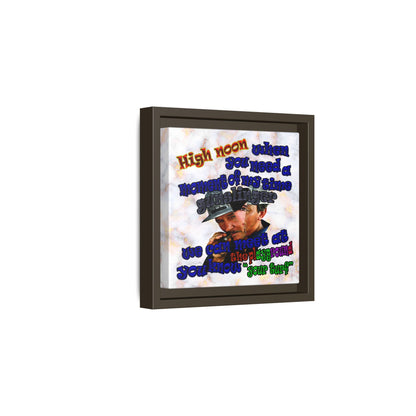 high noon - framed canvas art (white marble)