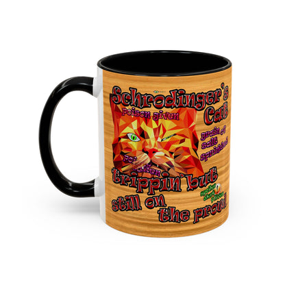 schrodinger's cat - Accent Mug (butterscotch wood finish)