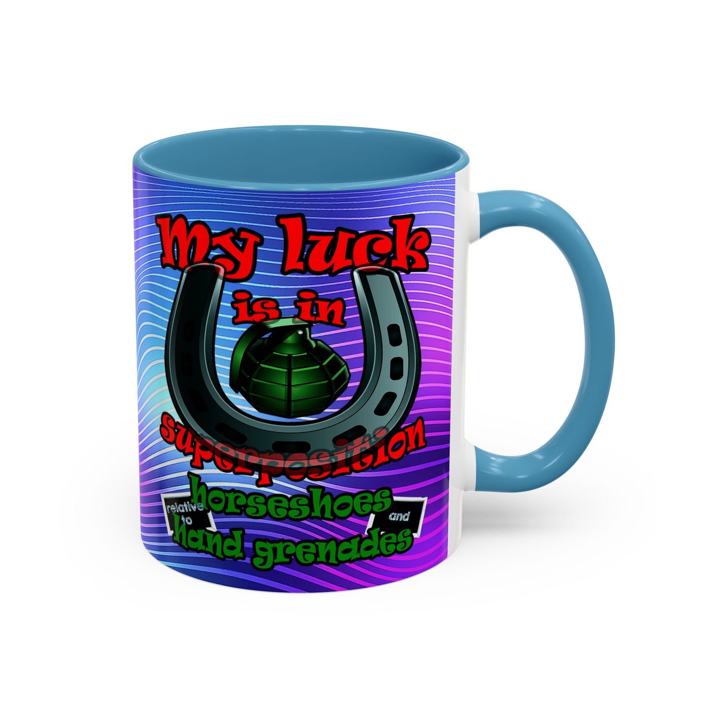 my luck - Accent Mug (purple wave)