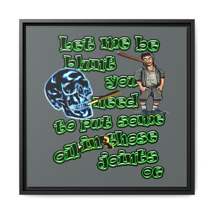 og - framed canvas art (dark grey)