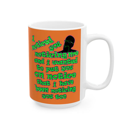 noticed you noticing - White Mug (crusta)