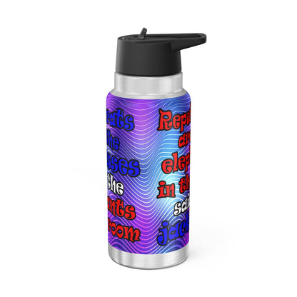 donkeys and elephants - Gator Tumbler, 32oz  (purple wave)