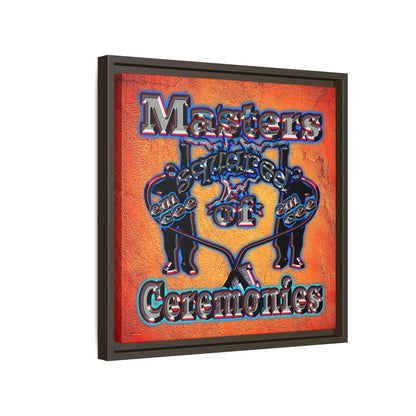 em cee squared - framed canvas art (burnt orange)