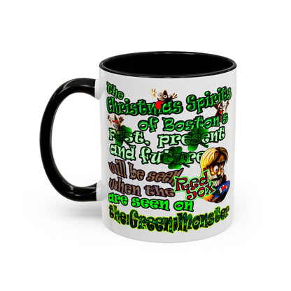 christmas spirits of boston - Accent Mug (white)