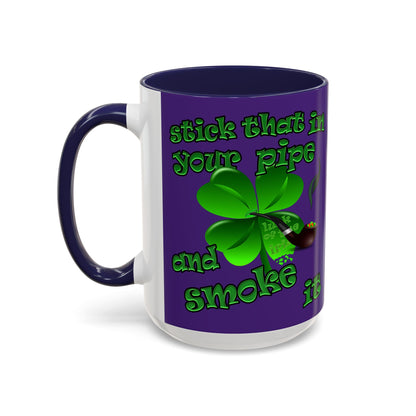 celtics logo - Accent Mug (purple)