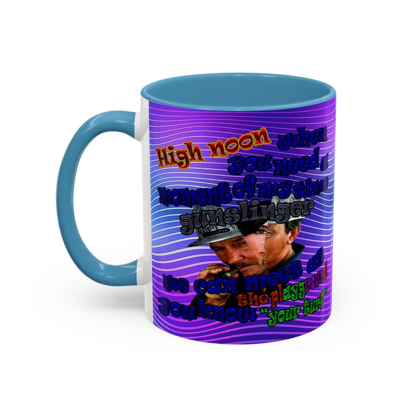 high noon - Accent Mug (purple wave)
