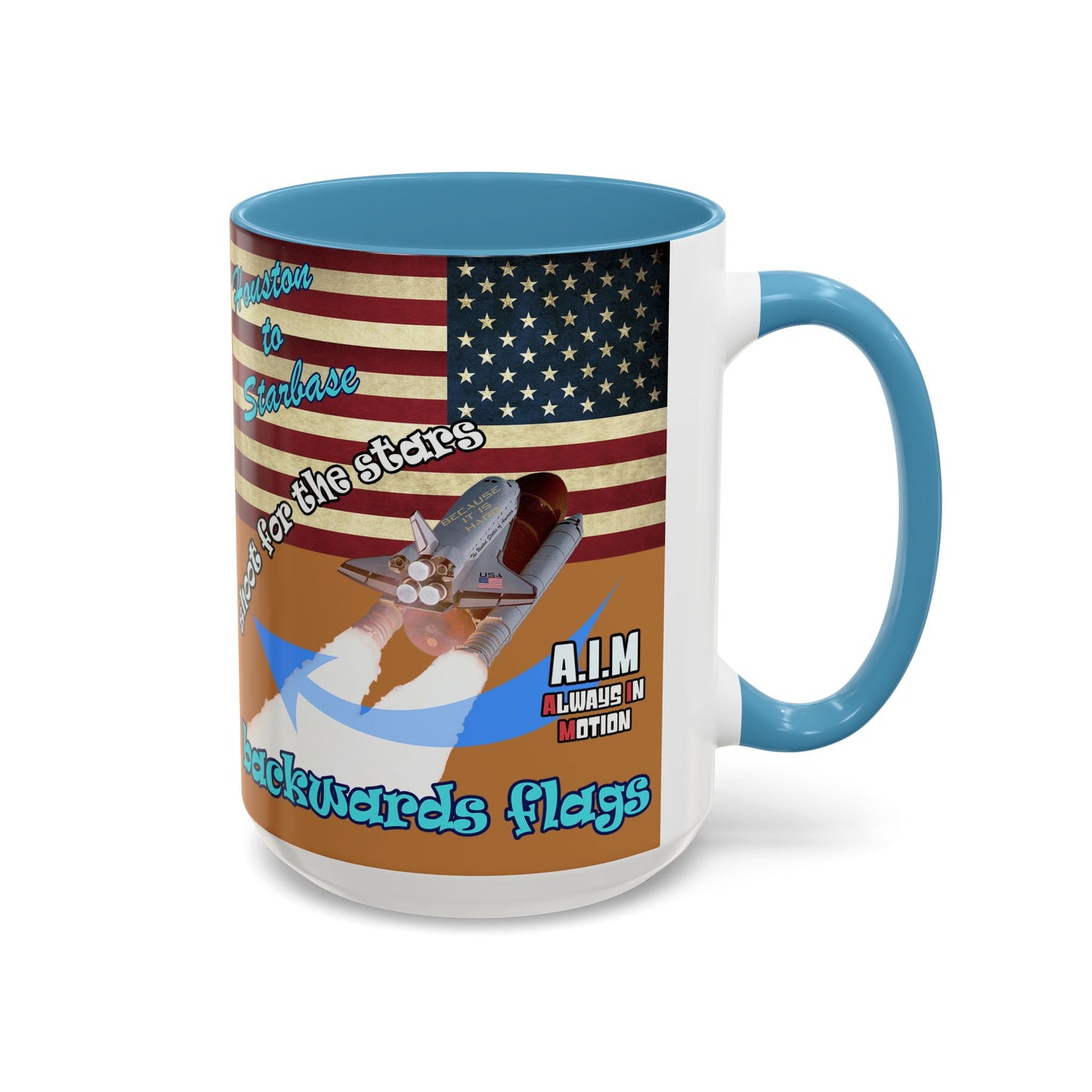 shoot for the stars - Accent Mug (light brown)