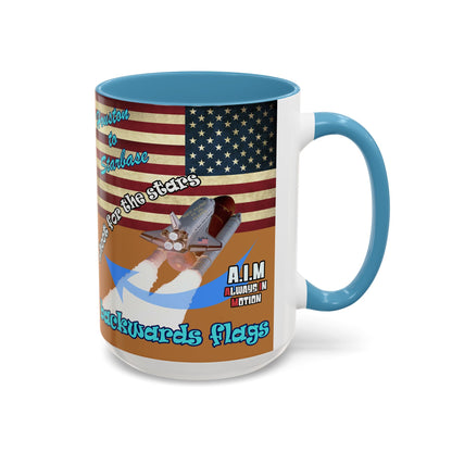 shoot for the stars - Accent Mug (light brown)
