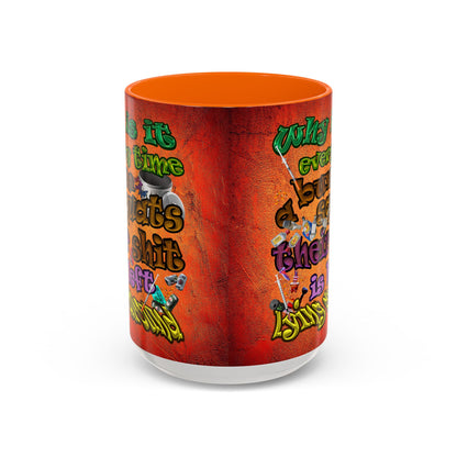 the bum's shit - Accent Mug (burnt orange)