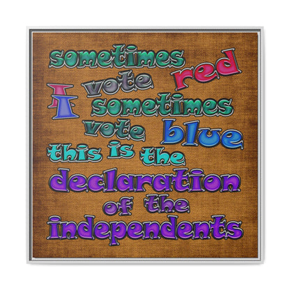 declaration of the independents - framed canvas art (brown papyrus)