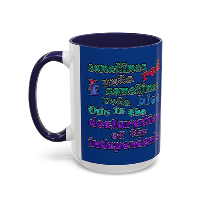 declaration of the independents - Accent Mug (dark blue)