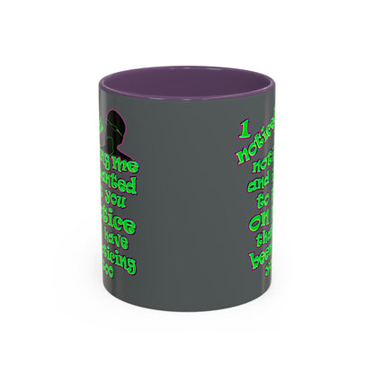 noticed you noticing - Accent Mug (dark grey)