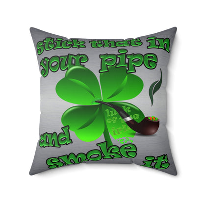 celtics logo - Faux Suede Square Pillow - (brushed nickel)