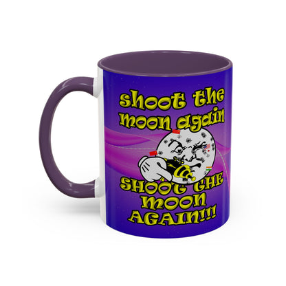 shoot the moon again - Accent Mug (purple-pink wave)