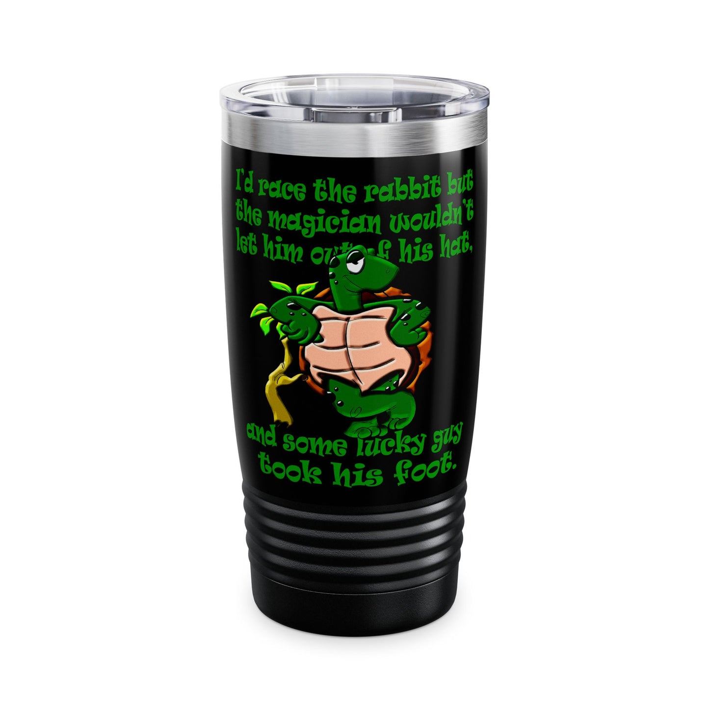 turtle race - Ringneck Tumbler, 20oz (black)