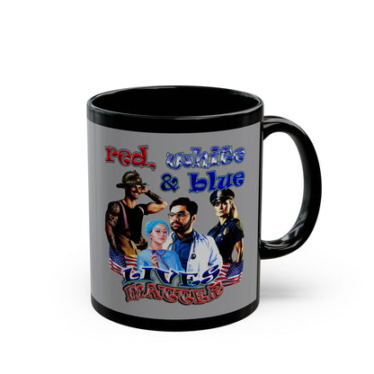 rw&b lives matter - Black Mug (grey)