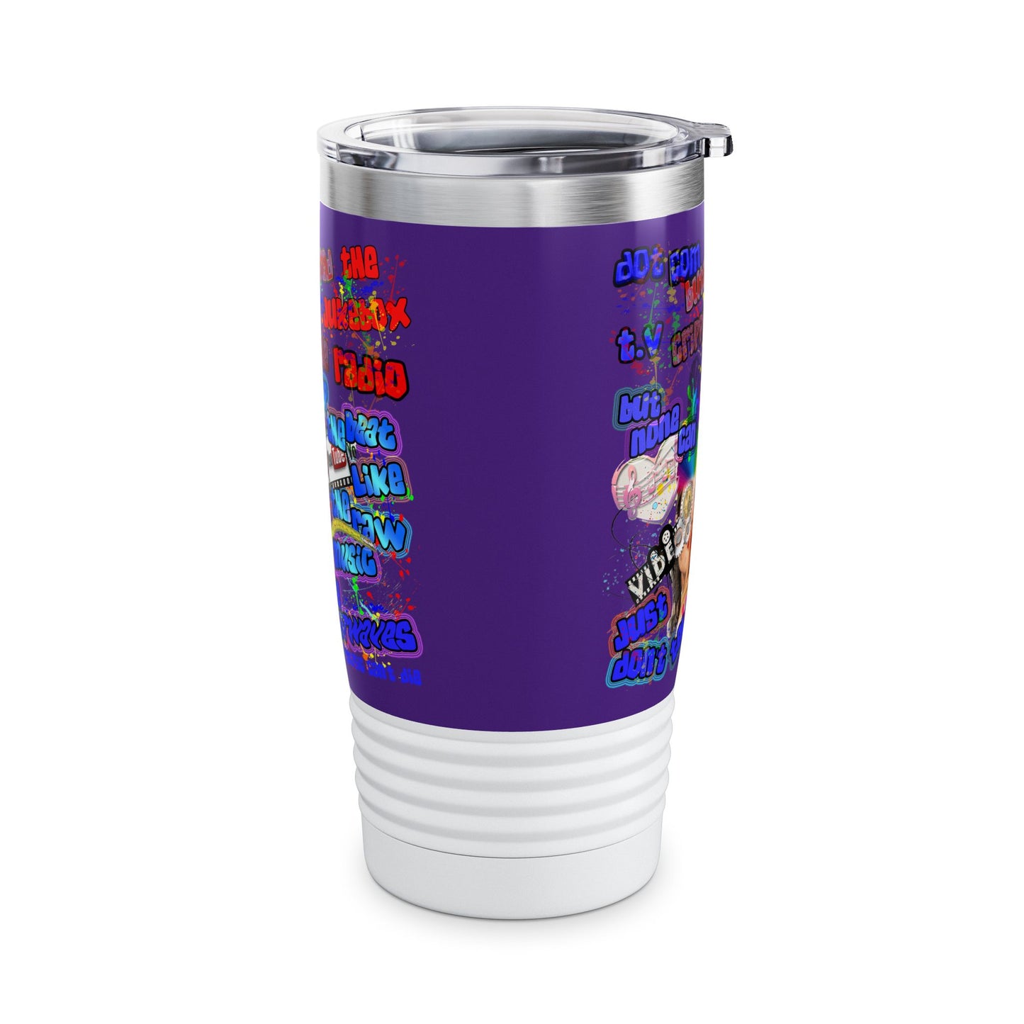 drop the beat - Ringneck Tumbler, 20oz (purple)