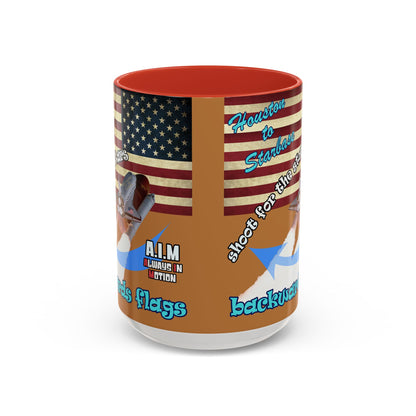shoot for the stars - Accent Mug (light brown)