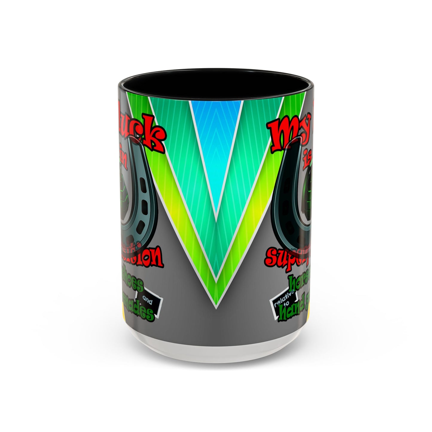 my luck - Accent Mug (rainbow split)