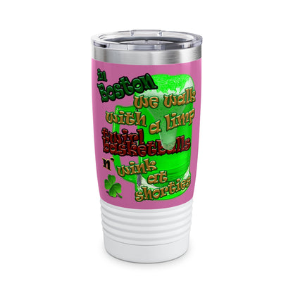 celtics logo - Ringneck Tumbler, 20oz (light pink)