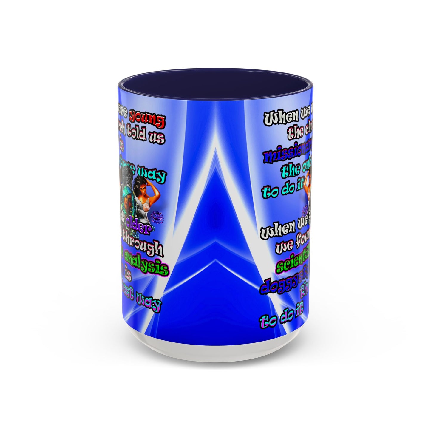 doggystyle - Accent Mug (blue-white wave)