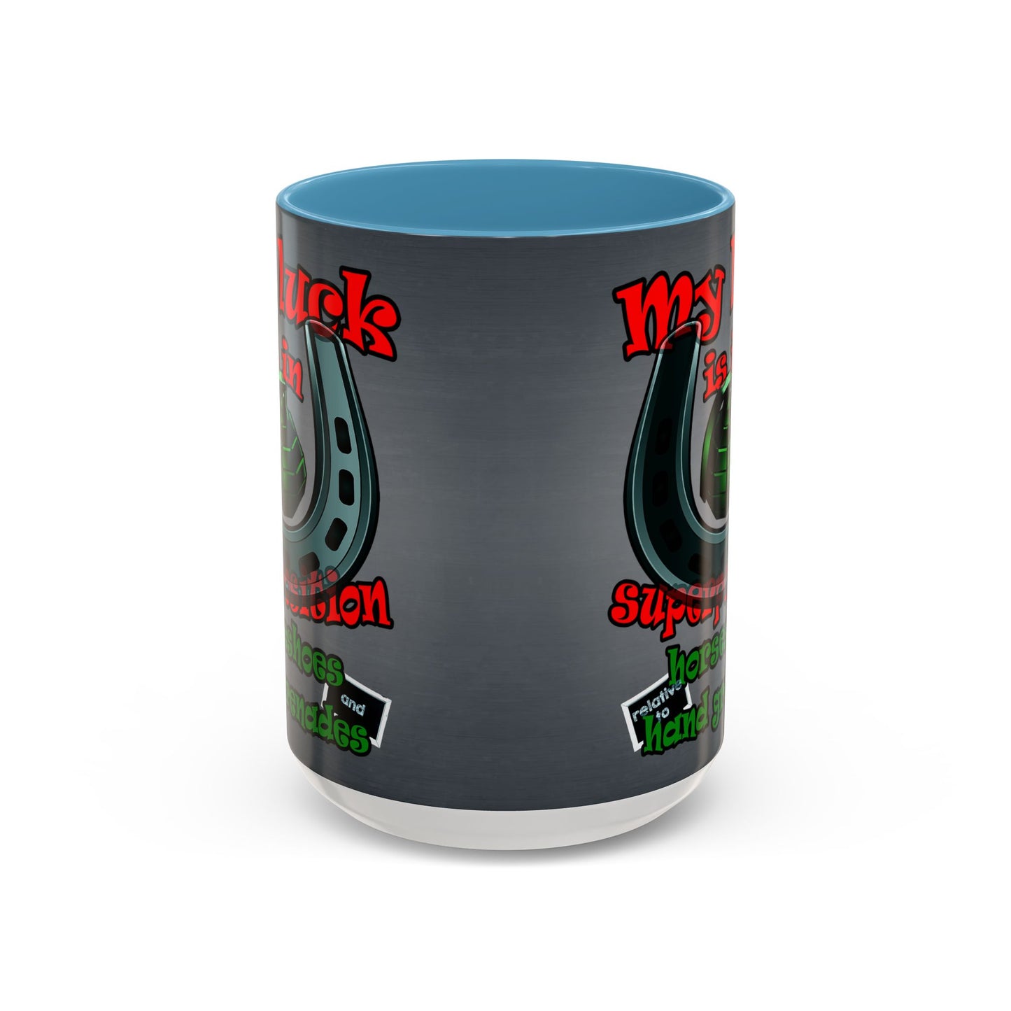 my luck - Accent Mug (grey-light grey)