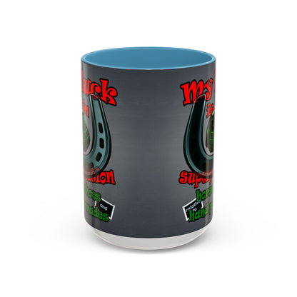 my luck - Accent Mug (grey-light grey)
