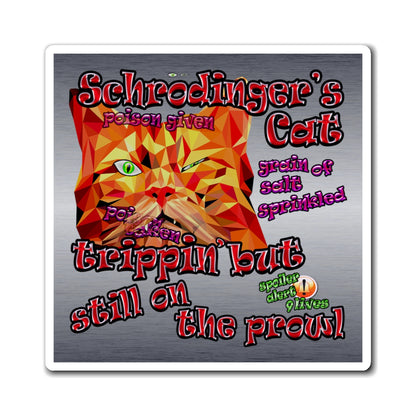 schrodinger's cat - Magnets - (brushed nickel)