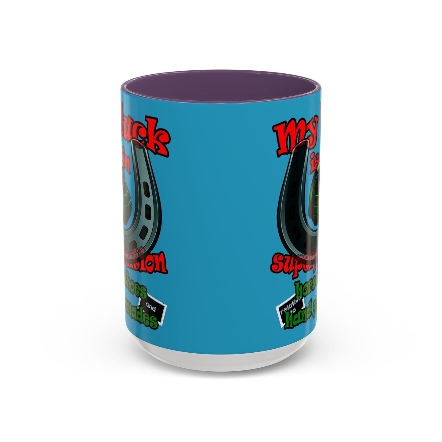 my luck - Accent Mug (turquoise)