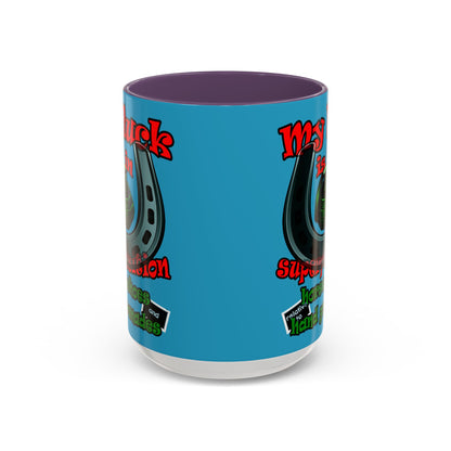 my luck - Accent Mug (turquoise)