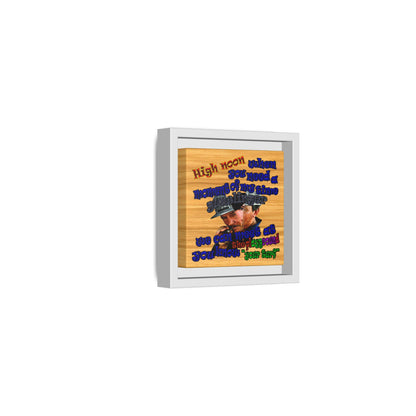 high noon - framed canvas art (butterscotch wood finish)