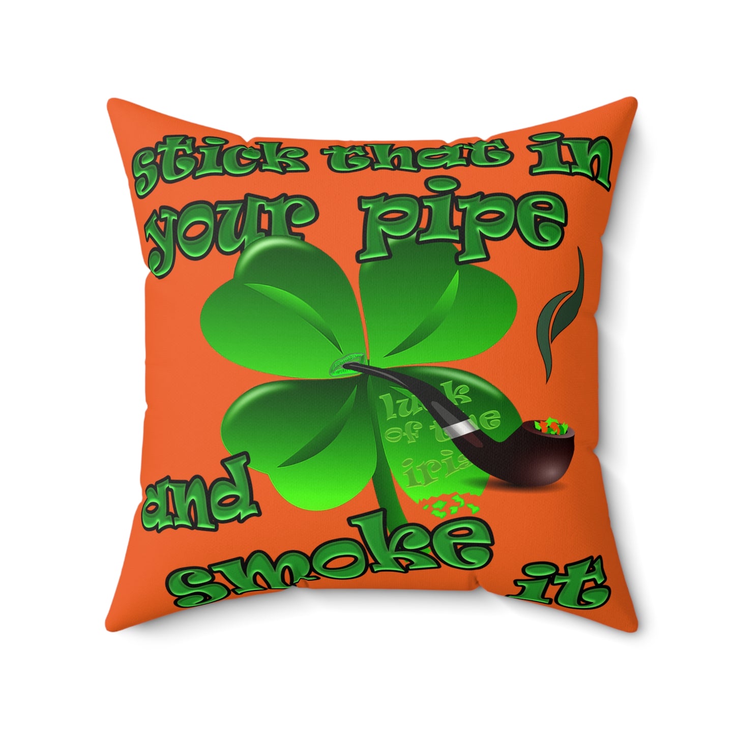 celtics logo - Faux Suede Square Pillow - (orange)