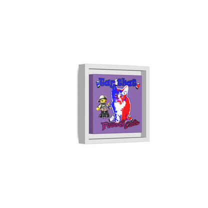 tag that - framed canvas art (light purple)