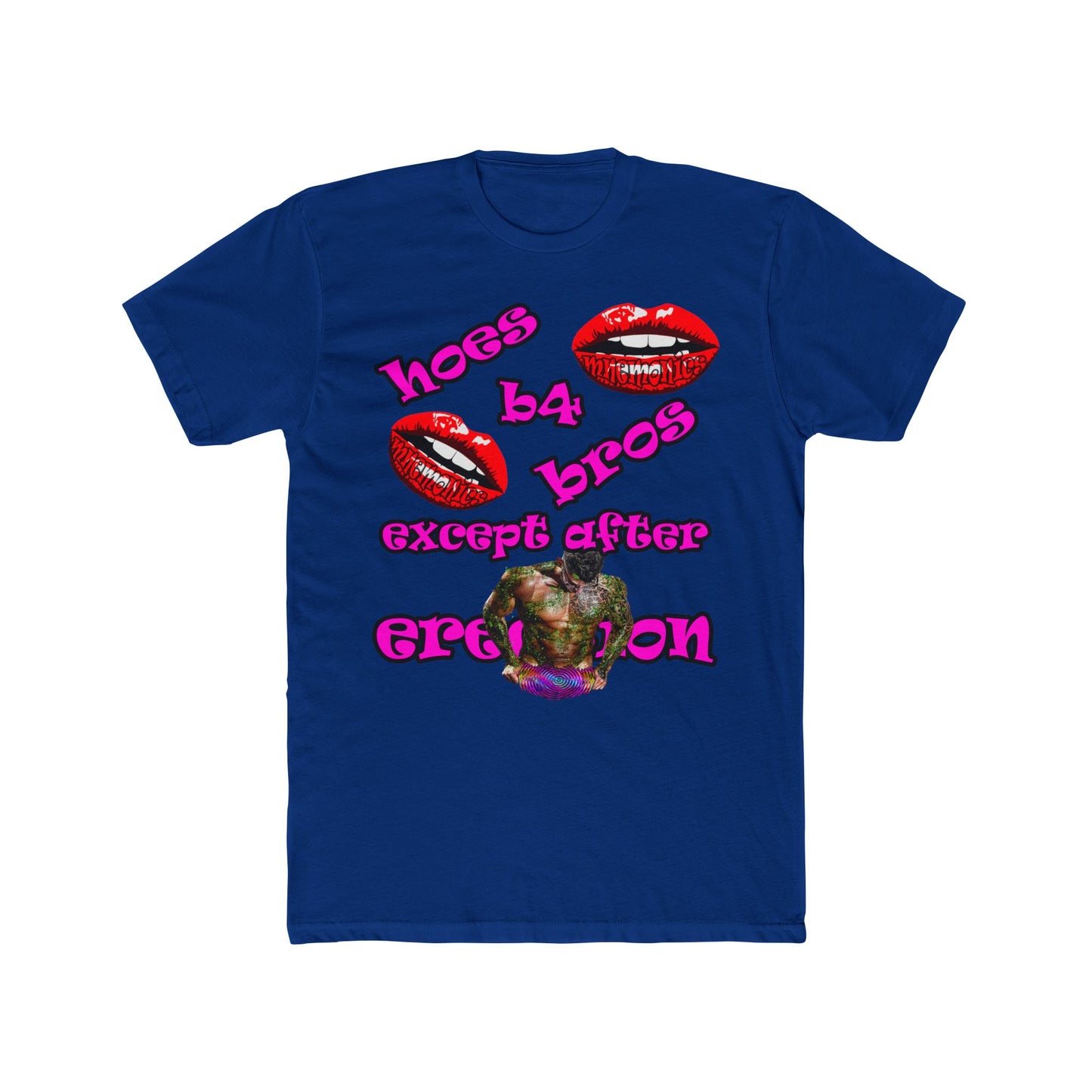 hoes b4 bros - Men's Cotton Crew Tee