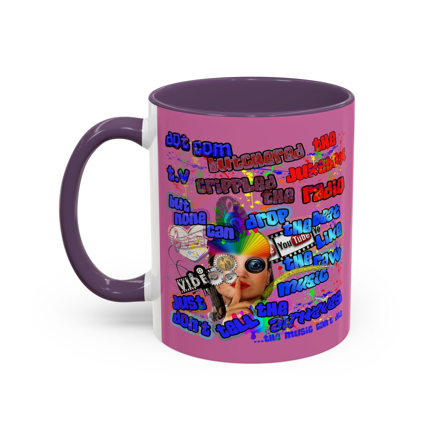 drop the beat - Accent Mug (light pink)