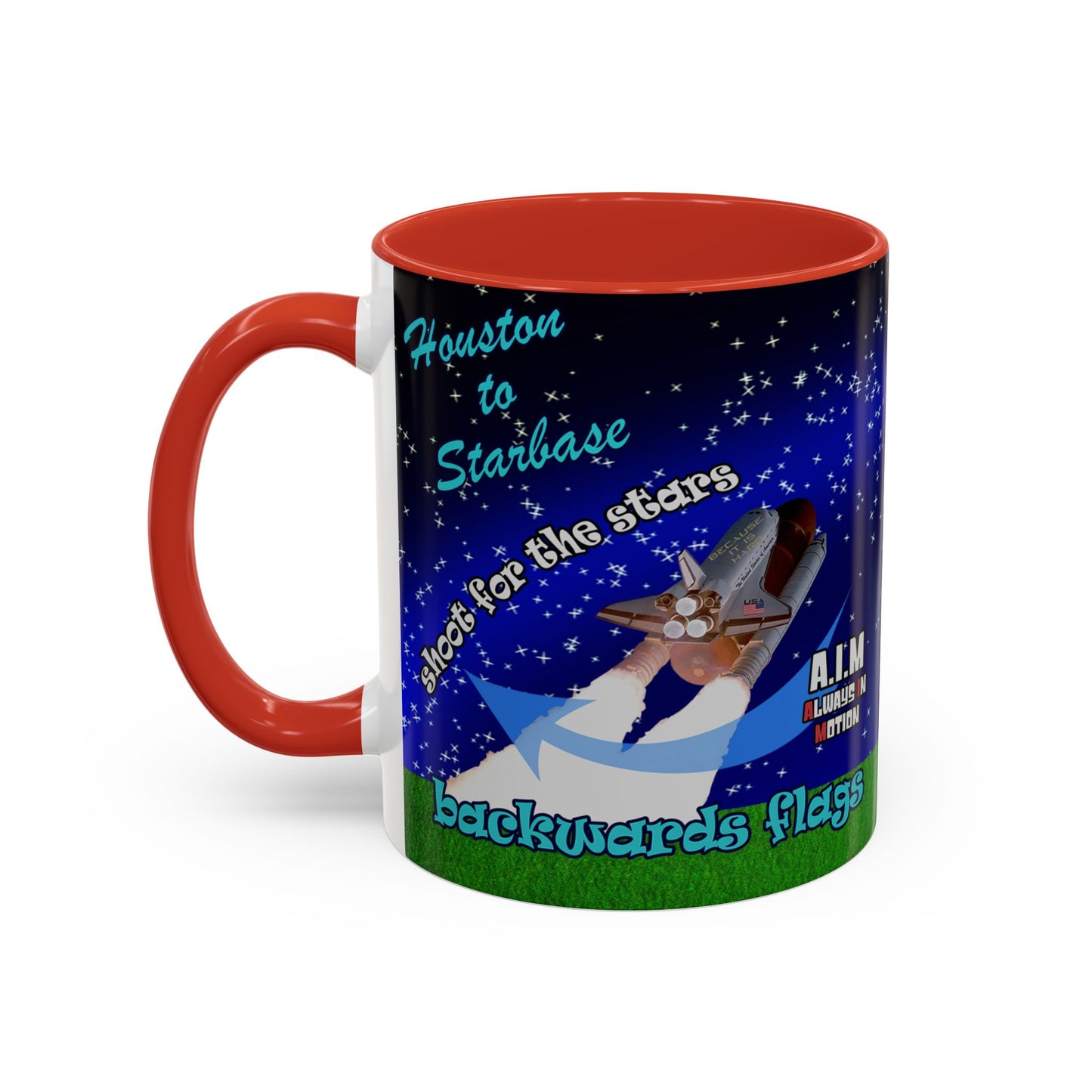 shoot for the stars - Accent Mug ('snoops' background)