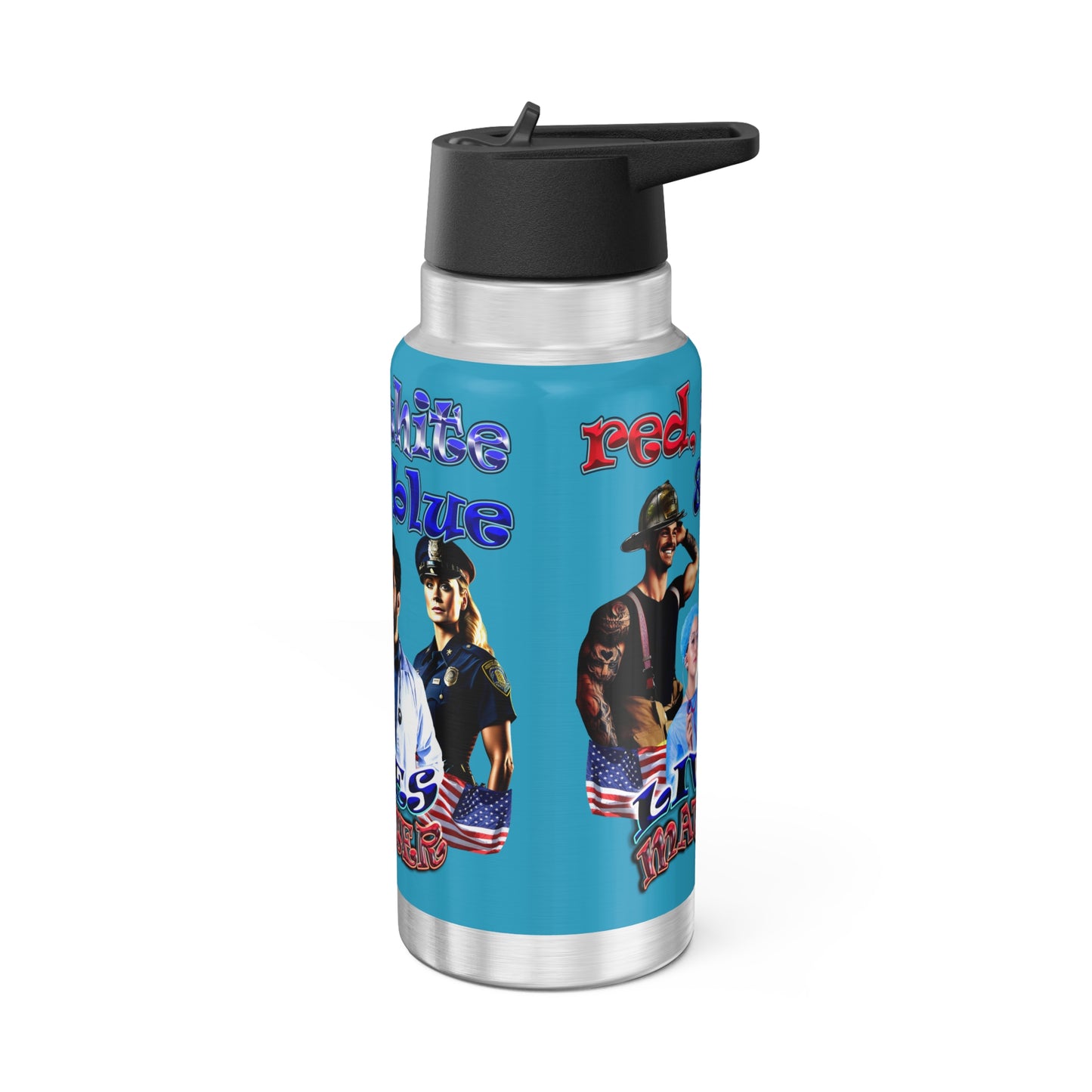 rw&b lives matter - Gator Tumbler, 32oz (turquoise)