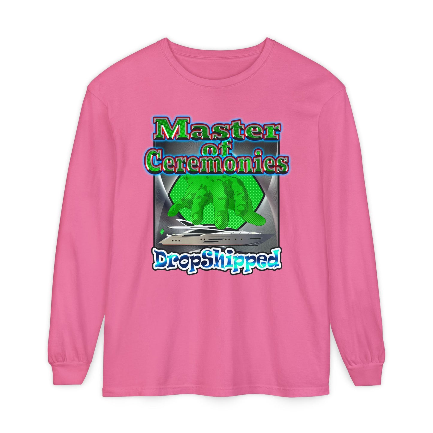 logo - Unisex Garment-dyed Long Sleeve T-Shirt