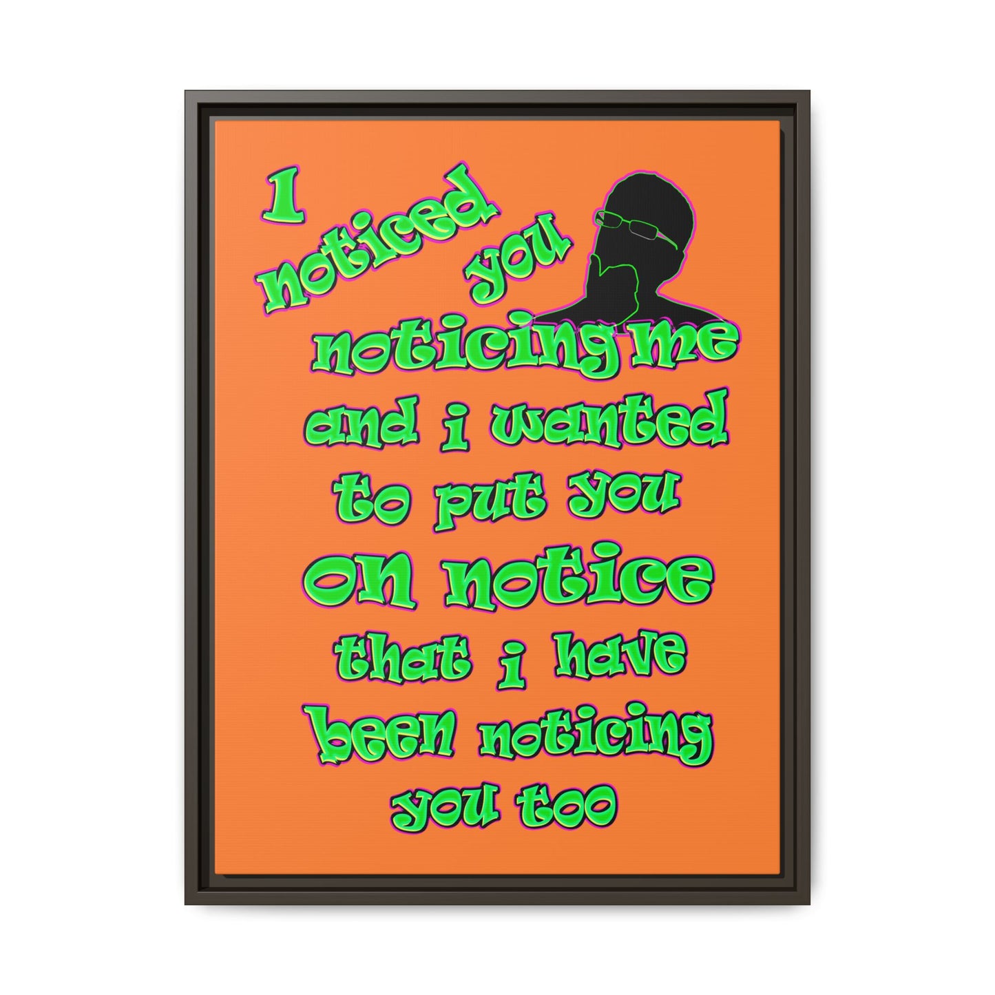 noticed you noticing - framed canvas art (crusta)