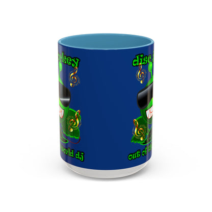 disc jockey - Accent Mug (dark blue)