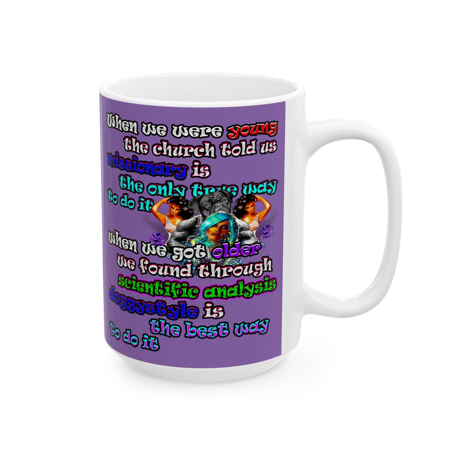 doggystyle - White Mug (light purple)