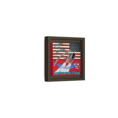 shoot for the stars - framed canvas art (dark red)
