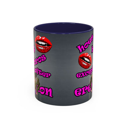 hoes b4 bros - Accent Mug (grey-light grey)