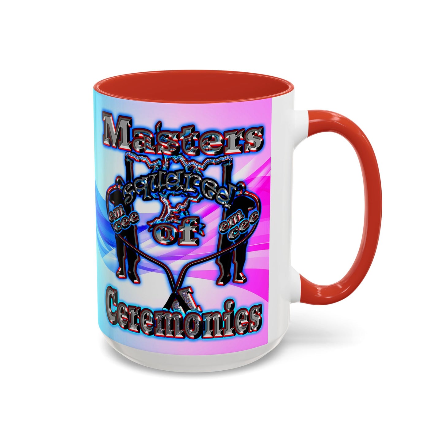 em cee squared - Accent Mug (light blue-pink wave)