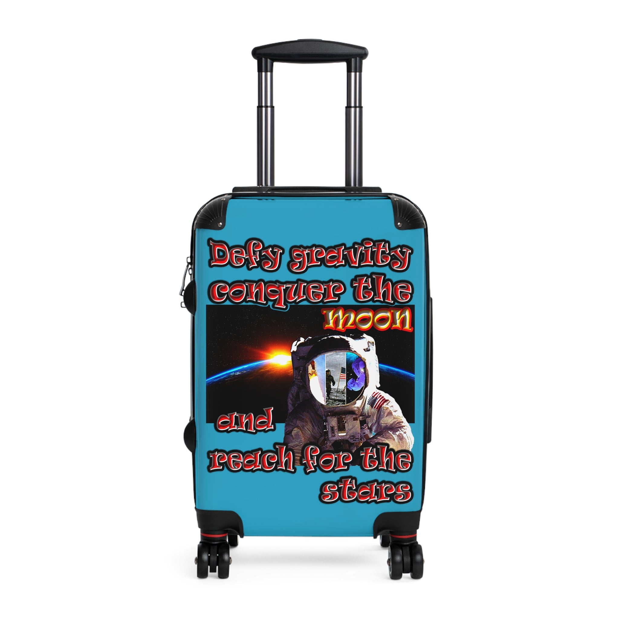 defy conquer reach - Suitcase (turquoise)