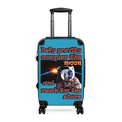 defy conquer reach - Suitcase (turquoise)